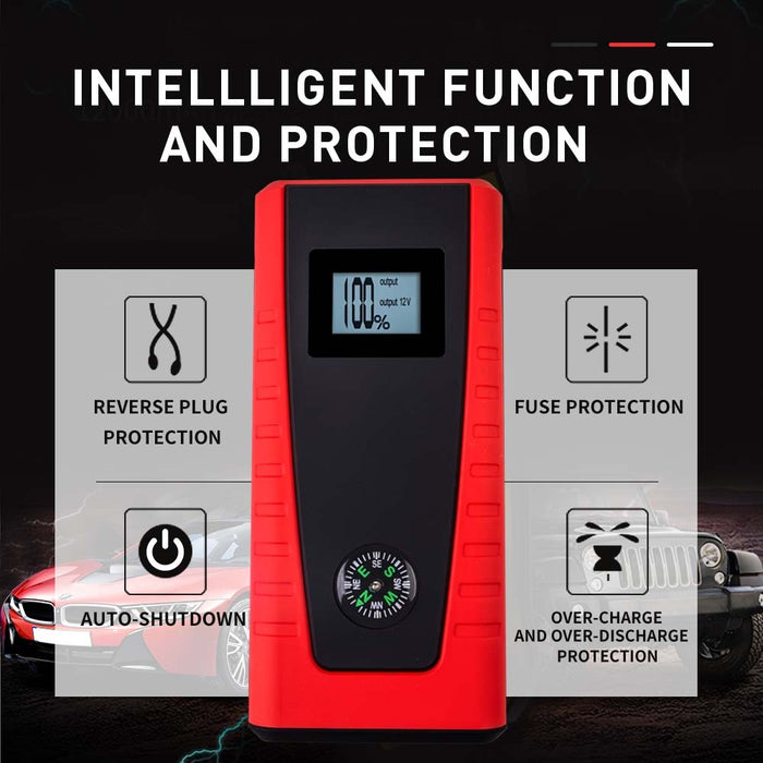 E-POWER 25000mAh Jump Starter Portable 12V Battery Pack Powerbank Charger Booster LED Torch - Outbackers