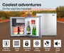 GECKO 57L Portable Bar Fridge Refrigerator 12V/24V/240V Camping Camper Caravan - Outbackers