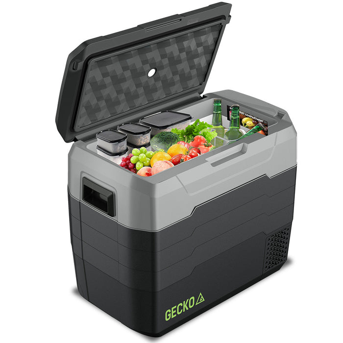 Gecko 50L Portable Fridge Freezer 12V/24V/240V for Camping, Car, Caravan, Boats - Outbackers