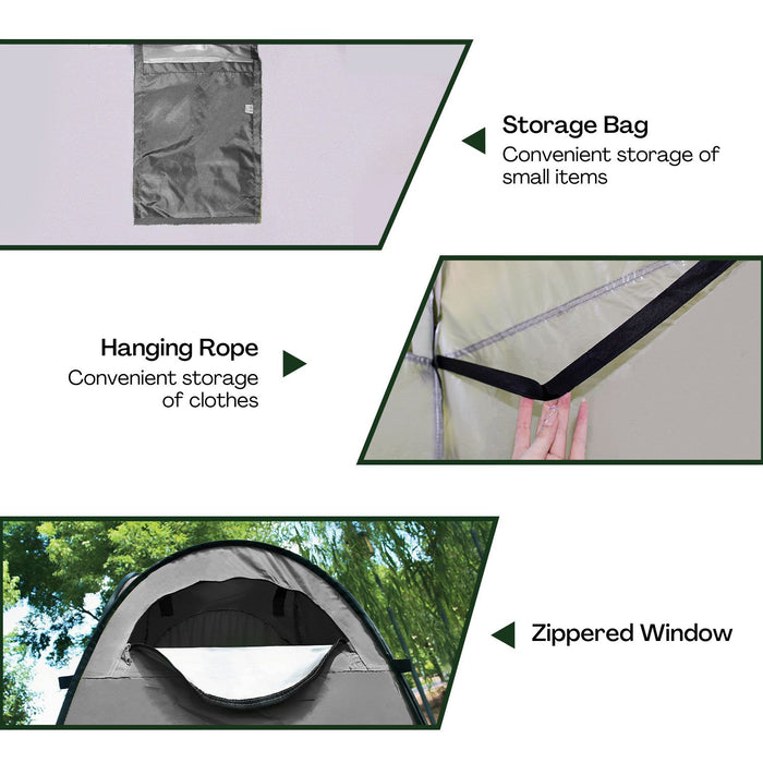 KILIROO Shower Tent with 2 Window (Green) - Outbackers