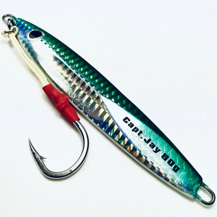 Capt Jay 80g Fishing Saltwater jigs Speed Jigging Slow Jigging Pitching Lures (5pcs, mixed colour) - Outbackers