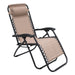 Wallaroo Zero Gravity Reclining Deck Lounge Sun Beach Chair Outdoor Folding Camping - Beige - Outbackers