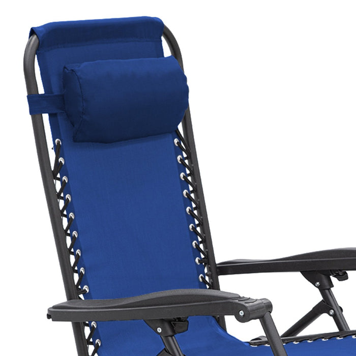 Wallaroo Zero Gravity Reclining Deck Lounge Sun Beach Chair Outdoor Folding Camping - Grey - Outbackers