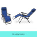 Wallaroo Zero Gravity Reclining Deck Lounge Sun Beach Chair Outdoor Folding Camping - Grey - Outbackers
