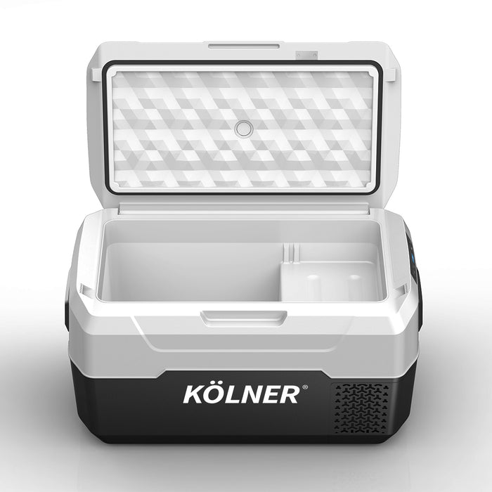 Kolner 20l Portable Fridge Freezer Cooler 12/24/240v Camping Refrigerator Black - Outbackers