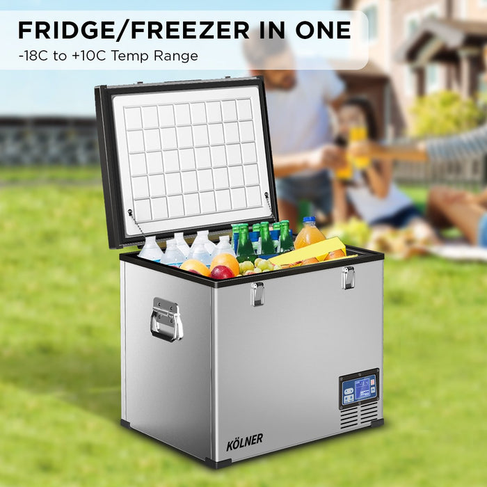 Kolner 75l Portable Fridge Chest Freezer With Lcd Panel - Rv Vehicle Camping Refrigerator - Outbackers