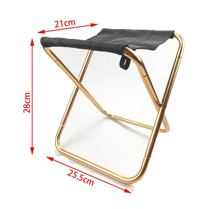 Aluminum Camping Stool Portable Folding Sports Travel Camp Fishing Chair Outdoor Large - Outbackers