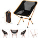 Ultralight Aluminum Alloy Folding Camping Camp Chair Outdoor Hiking Patio Backpacking Black - Outbackers