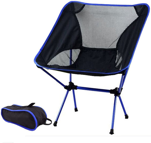 Ultralight Aluminum Alloy Folding Camping Camp Chair Outdoor Hiking Patio Backpacking Blue - Outbackers