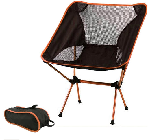 Ultralight Aluminum Alloy Folding Camping Camp Chair Outdoor Hiking Patio Backpacking Orange - Outbackers