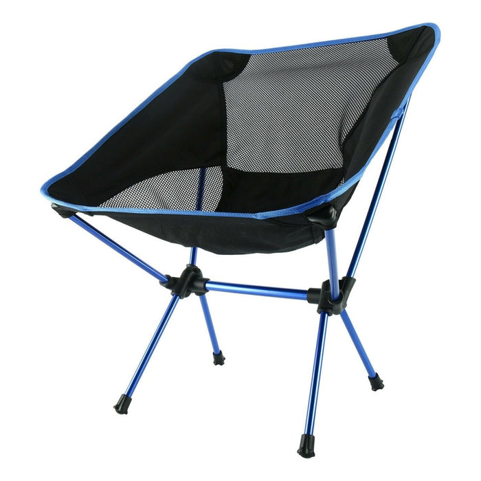 Ultralight Aluminum Alloy Folding Camping Camp Chair Outdoor Hiking Black - Outbackers