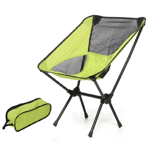 Ultralight Aluminum Alloy Folding Camping Camp Chair Outdoor Hiking Green - Outbackers