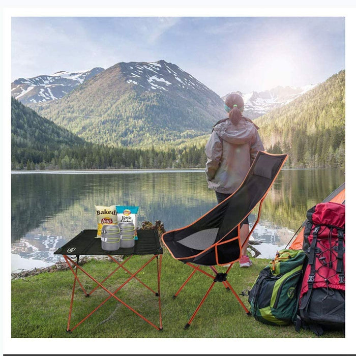 Camping Chair Folding High Back Backpacking Chair with Headrest Sky - Outbackers