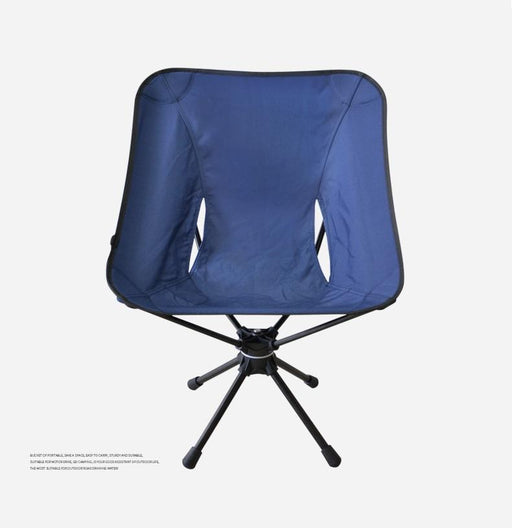 Outdoor Hiking Camping Beach Portable Folding Swivel Chair Carry Bag Blue - Outbackers