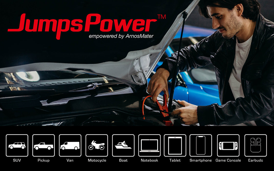 Jumpspower GTS 37000mWh Jump Starter 2000A USB-C Powerbank Wireless Charger - Outbackers