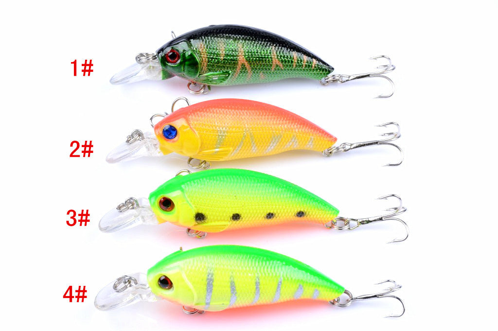 4x 7.5cm Popper Crank Bait Fishing Lure Lures Surface Tackle Saltwater - Outbackers