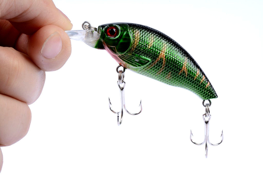 4x 7.5cm Popper Crank Bait Fishing Lure Lures Surface Tackle Saltwater - Outbackers