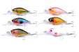 6x 6cm Popper Crank Bait Fishing Lure Lures Surface Tackle Saltwater - Outbackers