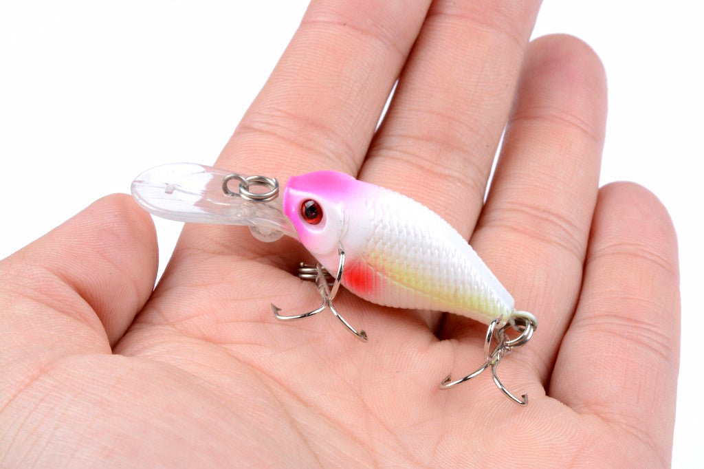 6x 6cm Popper Crank Bait Fishing Lure Lures Surface Tackle Saltwater - Outbackers