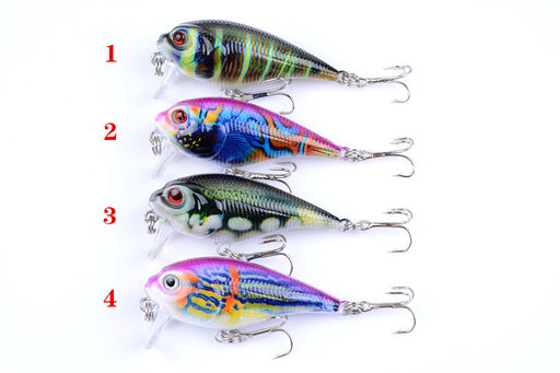 4x 5.5cm Popper Crank Bait Fishing Lure Lures Surface Tackle Saltwater - Outbackers