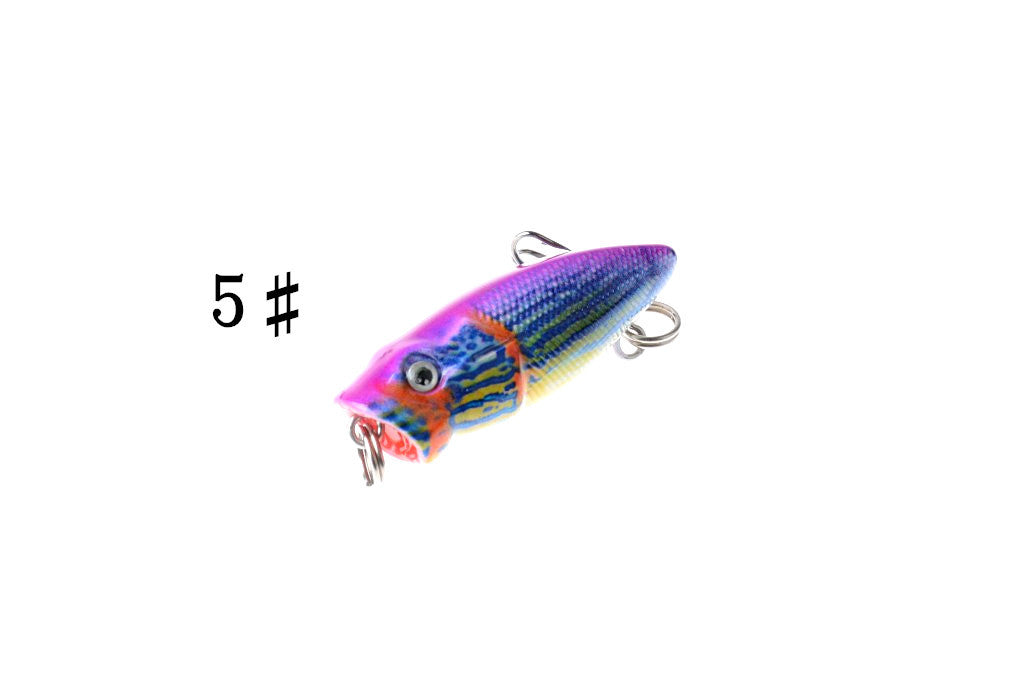 6X 3.5cm Popper Poppers Fishing Lure Lures Surface Tackle Fresh Saltwater - Outbackers