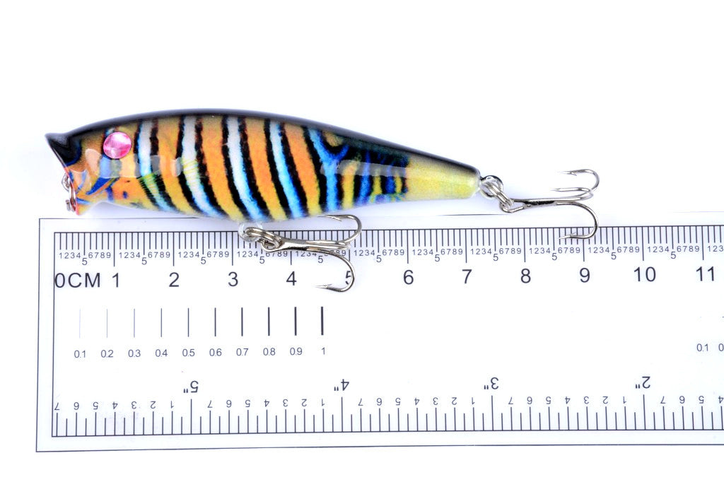 5X 7.5cm Popper Poppers Fishing Lure Lures Surface Tackle Fresh Saltwater - Outbackers