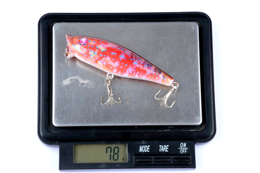 5X 7.5cm Popper Poppers Fishing Lure Lures Surface Tackle Fresh Saltwater - Outbackers