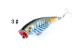 5X 7.5cm Popper Poppers Fishing Lure Lures Surface Tackle Fresh Saltwater - Outbackers