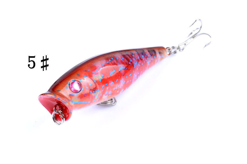 5X 7.5cm Popper Poppers Fishing Lure Lures Surface Tackle Fresh Saltwater - Outbackers