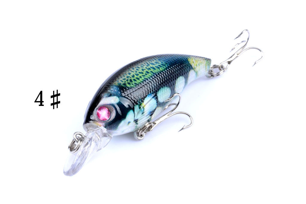 4x 7.5cm Popper Crank Bait Fishing Lure Lures Surface Tackle Saltwater - Outbackers