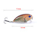 6x Popper Poppers 5.1cm Fishing Lure Lures Surface Tackle Fresh Saltwater - Outbackers