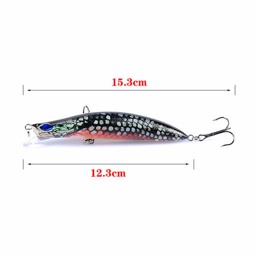 5X Popper Poppers 12.3cm Fishing Lure Lures Surface Tackle Fresh Saltwater - Outbackers