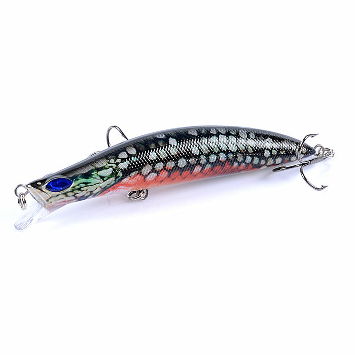 5X Popper Poppers 12.3cm Fishing Lure Lures Surface Tackle Fresh Saltwater - Outbackers