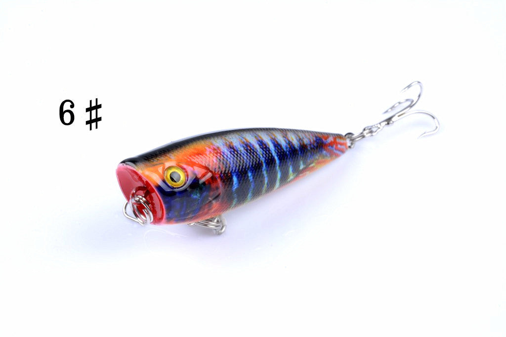 6X 6cm Popper Poppers Fishing Lure Lures Surface Tackle Fresh Saltwater - Outbackers