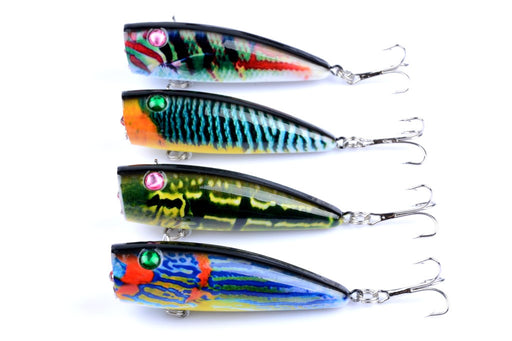 4X 6.8cm Popper Poppers Fishing Lure Lures Surface Tackle Saltwater - Outbackers