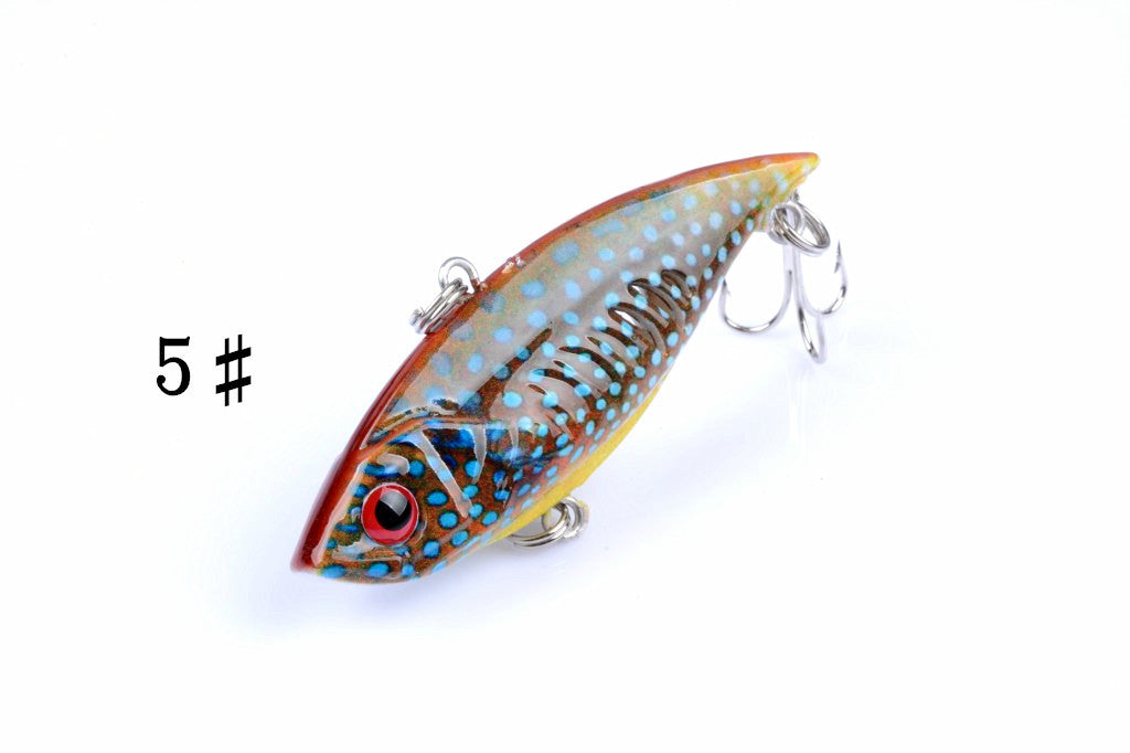 6x 6.5cm Vib Bait Fishing Lure Lures Hook Tackle Saltwater - Outbackers