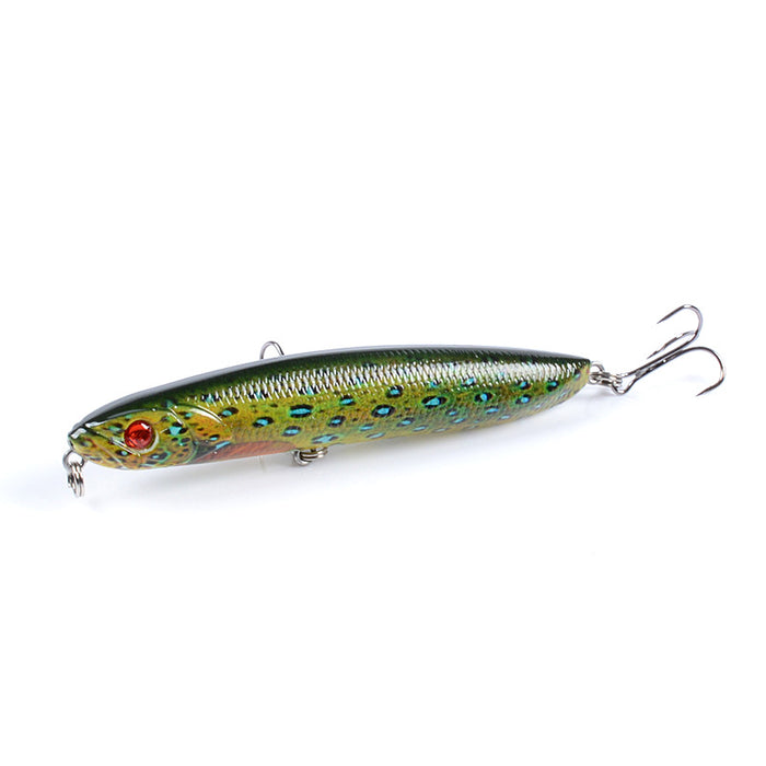 8x Popper Poppers 9.6cm Fishing Lure Lures Surface Tackle Fresh Saltwater - Outbackers