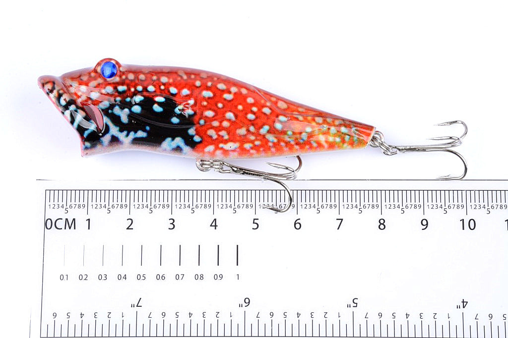 5X 8cm Popper Poppers Fishing Lure Lures Surface Tackle Fresh Saltwater - Outbackers