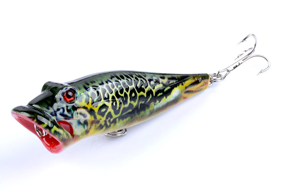 5X 8cm Popper Poppers Fishing Lure Lures Surface Tackle Fresh Saltwater - Outbackers