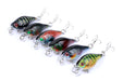 6x 4.3cm Popper Crank Bait Fishing Lure Lures Surface Tackle Saltwater - Outbackers