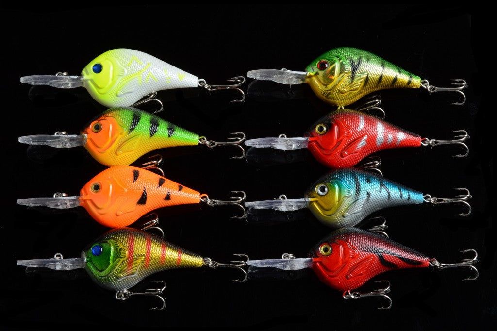 8x 9.5cm Popper Crank Bait Fishing Lure Lures Surface Tackle Saltwater - Outbackers