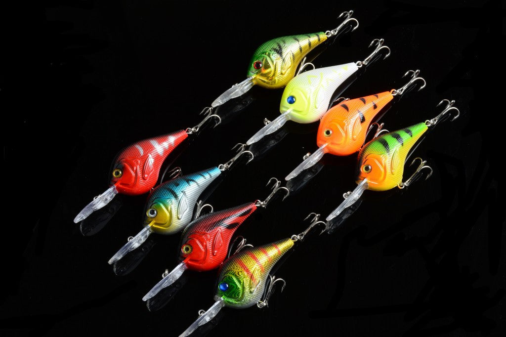 8x 9.5cm Popper Crank Bait Fishing Lure Lures Surface Tackle Saltwater - Outbackers