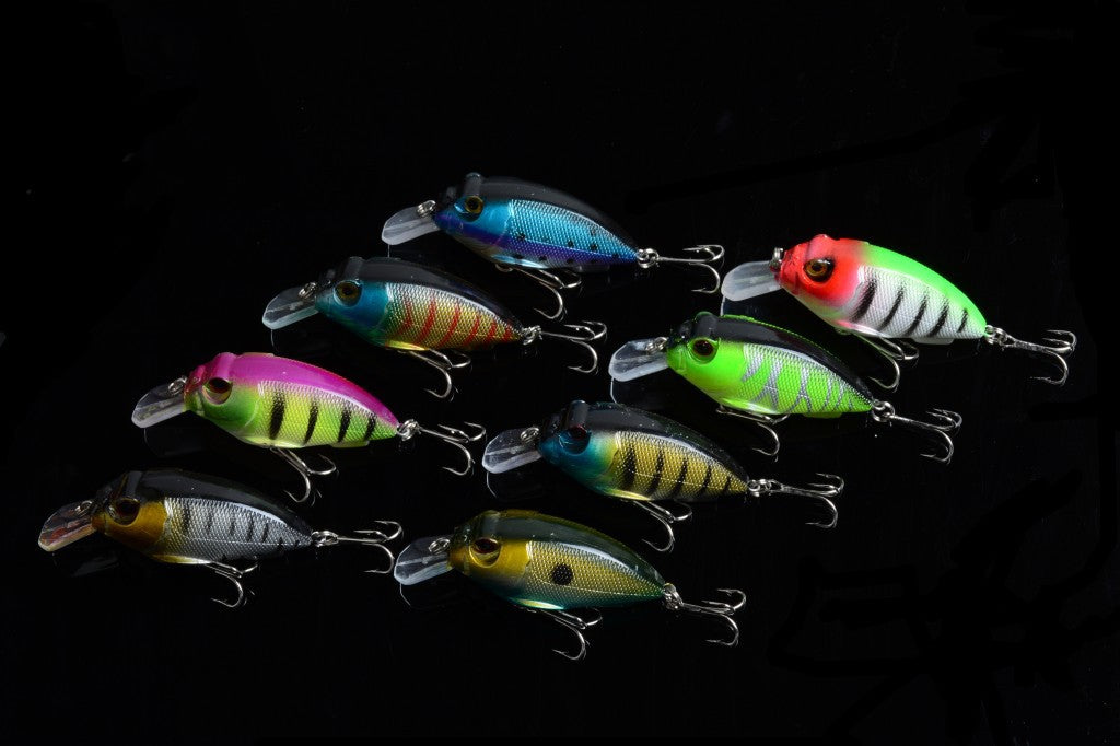 8x 7cm Popper Crank Bait Fishing Lure Lures Surface Tackle Saltwater - Outbackers