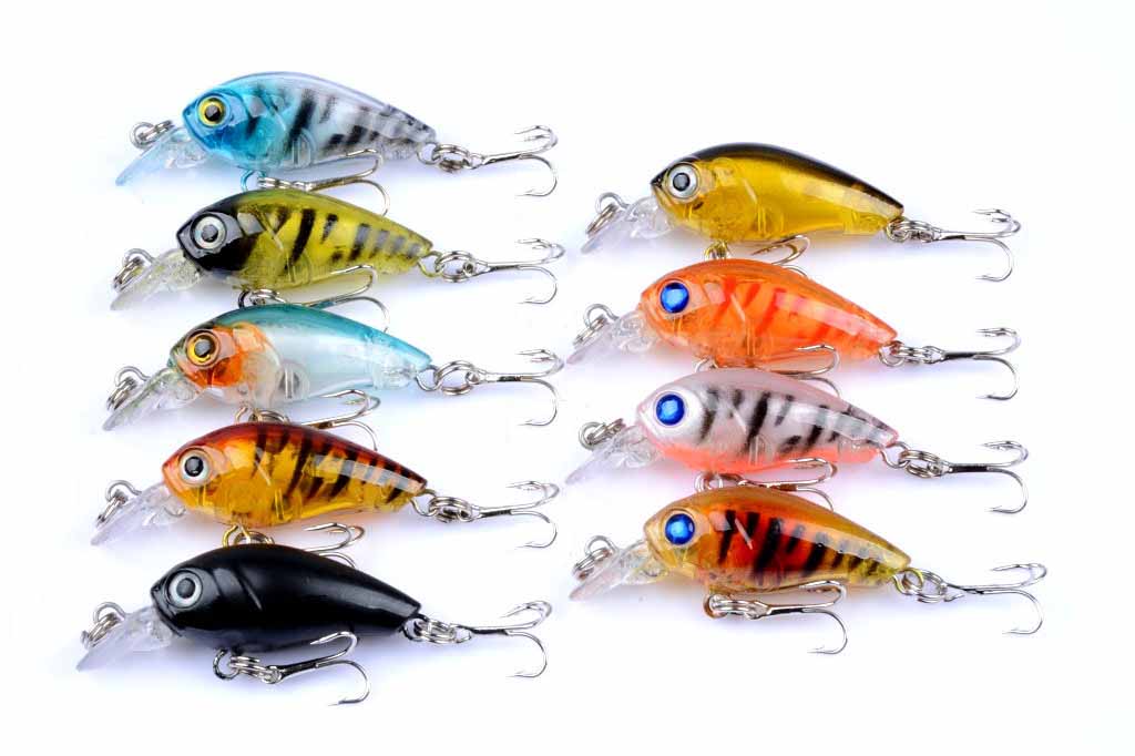 9x 4.5cm Popper Crank Bait Fishing Lure Lures Surface Tackle Saltwater