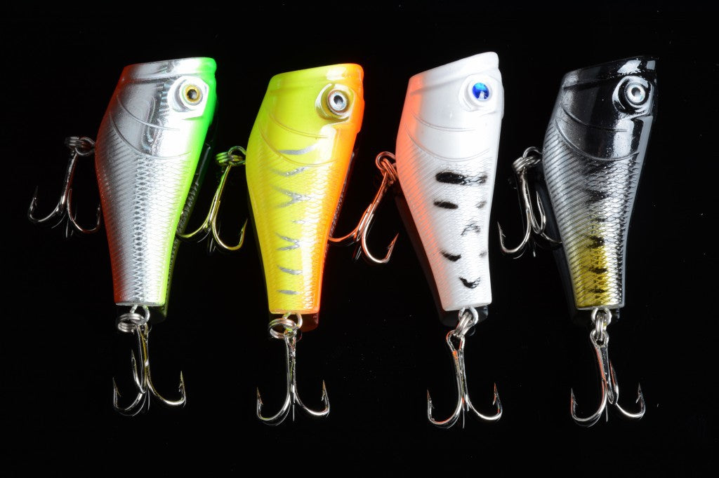 5X 5cm Popper Poppers Fishing Lure Lures Surface Tackle Fresh Saltwater - Outbackers