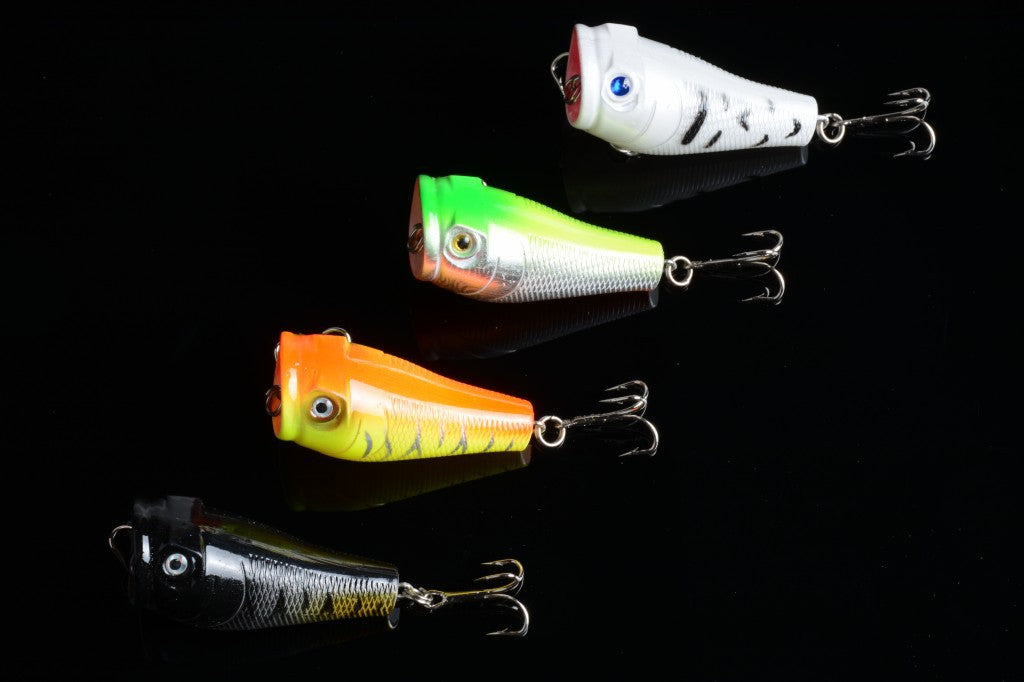 5X 5cm Popper Poppers Fishing Lure Lures Surface Tackle Fresh Saltwater - Outbackers