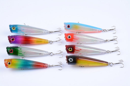 8X 6.5cm Popper Poppers Fishing Lure Lures Surface Tackle Fresh Saltwater - Outbackers