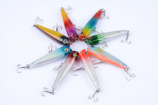 8X 6.5cm Popper Poppers Fishing Lure Lures Surface Tackle Fresh Saltwater - Outbackers