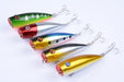 5X 7cm Popper Poppers Fishing Lure Lures Surface Tackle Fresh Saltwater - Outbackers