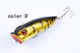 5X 6.5cm Popper Poppers Fishing Lure Lures Surface Tackle Fresh Saltwater - Outbackers